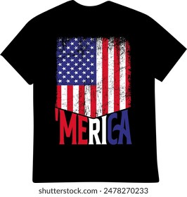 4th of July Independence Day Of USA T-Shirt  Design