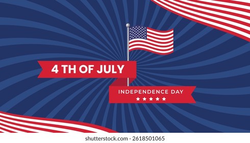 4th of July. Independence Day of the USA Celebration Design.