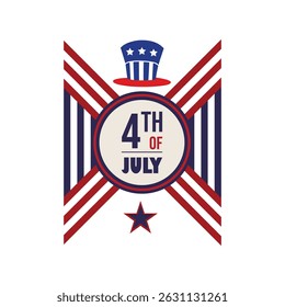 4th of July Independence Day USA Patriotic American Celebration Design