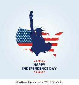 4th of July. Independence Day of the USA. Happy Independence Day USA background with united states flag. 4th of july banner, greeting card. Vector illustration, happy independence day 4th of July USA 