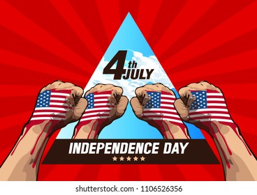 4th july independence day, vector illustration, you can place relevant content on the area.