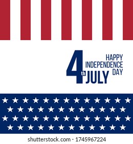 4th July Independence Day, vector poster