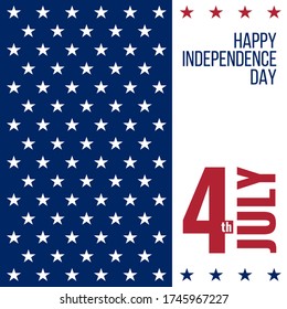 4th July Independence Day, vector poster