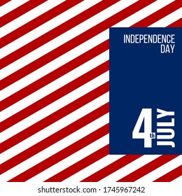 4th July Independence Day, vector poster