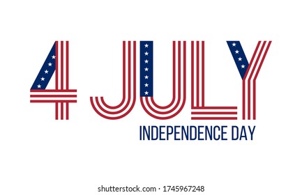 4th July Independence Day, vector poster
