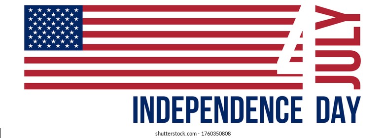 4th July Independence Day, vector banner
