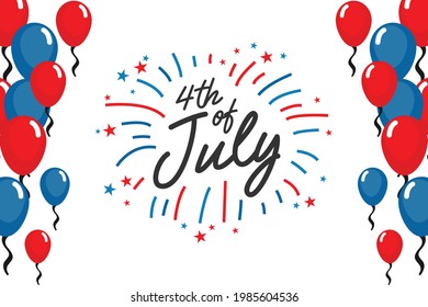 4th July independence day. Vector Illustration