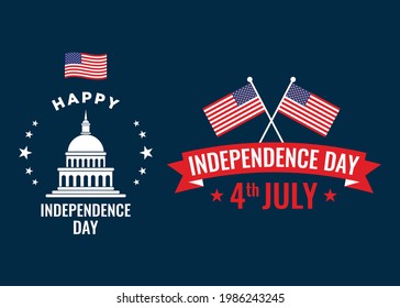 4th July independence day. Vector Illustration
