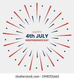 4th of July Independence Day vector design. firework burst. vector illustration