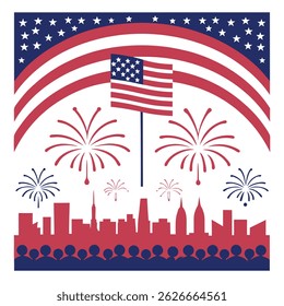 '4th of July' independence day vector illustration.