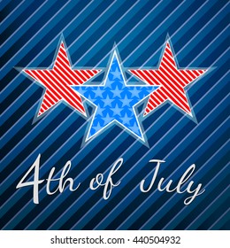 4th of July. Independence Day Vector Design.