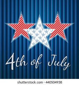 4th of July. Independence Day Vector Design.