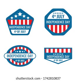 4th of July independence day vector.Happy 4th of July, Independence Day badges. 