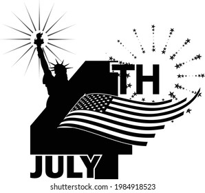 4th of july independence day in vectorial format