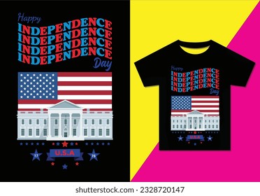 4th of july independence, house with flag, The White House With American Flag vector, 4th of July 1776 independence day t-shirt design, Happy 4th July independence day t-shirt design vector. 