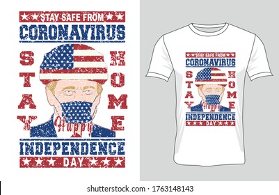 4th July independent day  t-shirt design. USA army freedom t-shirt design.  Coronavirus t-shirt design.