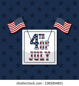 4th of July The Independent Day Vector Illustration