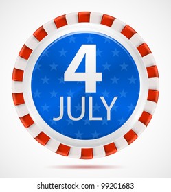 4th July label, vector