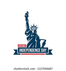 4th of july logo illustration