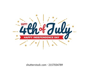 4th of july logo illustration