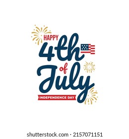 4th of july logo illustration