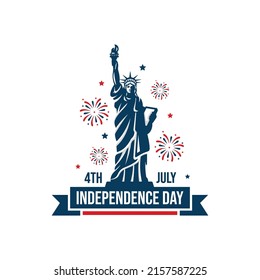4th of july logo illustration