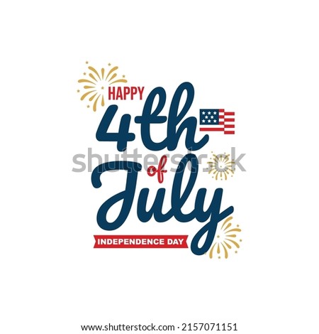4th of july logo illustration