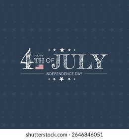 4th of july modern greeting with patriotic background