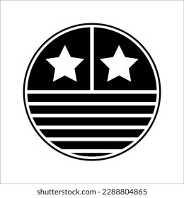 4th of July party star icon in collection with other item, on white background.
