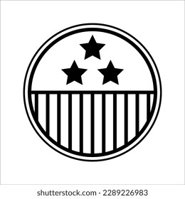 4th of July party star icon in collection with other item, on white background.