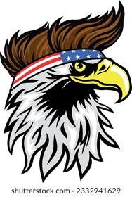 4Th of july patriotic bald eagle t-shirt design