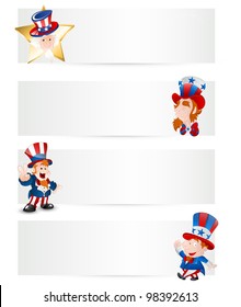 4th of July Patriotic Day Banners