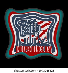 4th of July patriotic independence day celebration vector image. You can use it for logo, illustration, flyer, brochure, banner  and other design projects.