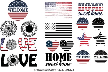 4th Of July Patriotic SVG Bundle Design	