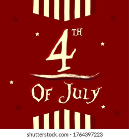 4th july poster. Independence day of USA - Vector