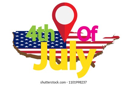 The 4th of July poster. ( vector )