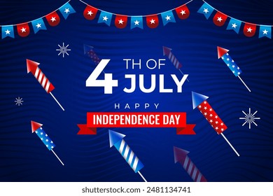 4th of july realistic background for american independence day