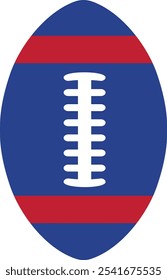 4th of July Rugby Ball Icon Vector Illustration
