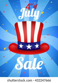 4th of july Sale banner. Independence day sale