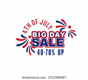 4th of July Sale Banner Vector illustration