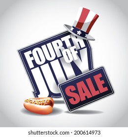 4th of July Sale icon EPS 10 vector