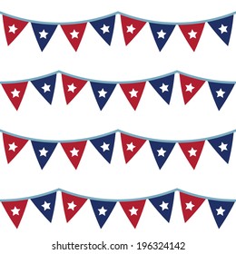 4th of July seamless bunting pattern