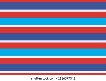 4th of July seamless pattern with colorful horizontal stripes, rectangles design, Independence Day, abstract American background vector illustration