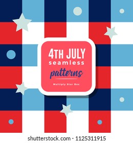 4th July Seamless Patterns : Multiply Star Box
