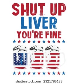 4th july shirt design Print template happy independence day American typography design.