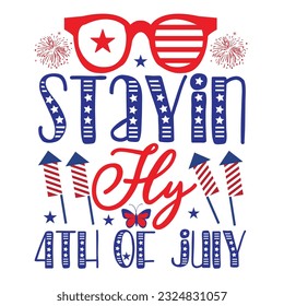 4th July shirt design Print template happy independence day American typography design.