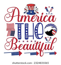 4th July shirt design Print template happy independence day American typography design.