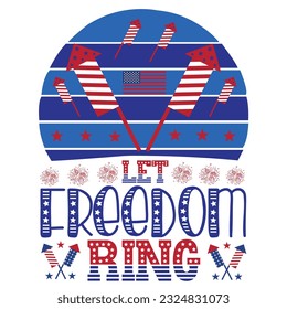 4th July shirt design Print template happy independence day American typography design.