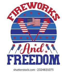 4th July shirt design Print template happy independence day American typography design.