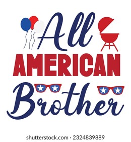 4th July shirt design Print template happy independence day American typography design.